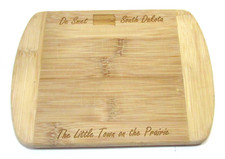 Vintage De Smet SD South Dakota Little Town on Prairie Small Wood Cutting Board picture