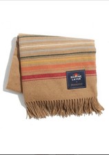 Marine Layer x Pendleton Vintage 70s Style Wool Fringe Throw Blanket, NWT picture