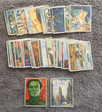 1951 BOWMAN FIGHT THE RED MENACE COMPLETE SET OF 48 CARDS. VG/VG+ picture