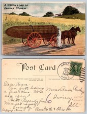 1908 Kansas Corn Wagon Postcard Argonia KANS C.A. Tanner & Co. picture