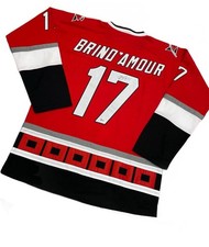 Carolina Hurricanes Rod Brind'Amour #17 Authentic NHL Hockey Jersey Red BAS COA picture