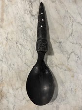 Antique Carved Horn Tribal Spoon Ritual Ceremonial Folk Art Indonesia Timor picture