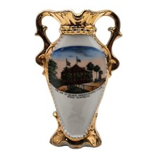 1910 era Souvenir China Vase Rock Island Illinois Made In Germany  picture