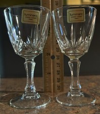 Pair of Vintage Luminarc Verrerie D'Arques France Crystal Liqueur Cordials picture