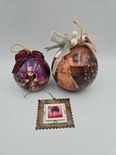 Vintage Mattel Barbie Christmas Holiday Ornaments Lot of 3 picture