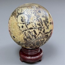Large 185MM Picture Jasper Crystal Sphere Healing Crystal Ball For Home Decor picture