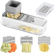Mini Garlic Slicer Multi-Functional Mandoline Veggie Shredder White  picture