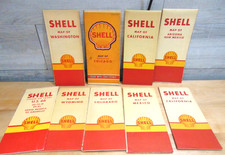 9 Vintage Travel Brochure 1940's -50's SHELL Road Map from Different States picture