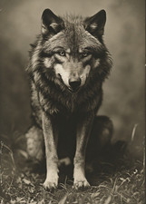  Gray Wolf Photo Wildlife Portrait 4x6 Print  picture