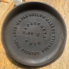 FULLY MARKED WAPAK #9 CAST IRON DUTCH OVEN LID picture