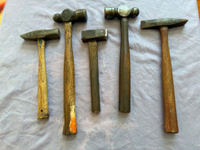 VINTAGE LOT OF 5 BLACKSMITH HAMMERS - ALL IN VERY GOOD CONDITION picture