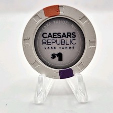 Caesars Republic Hotel Casino Lake Tahoe Nevada 2025 $1 Casino Chip picture