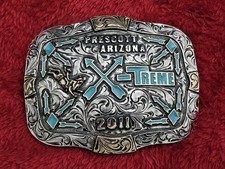 Bull Riding X~Treme☆2011☆ RODEO CHAMPION☆Prescott Arizona☆TROPHY BUCKLE☆Rare☆W93 picture