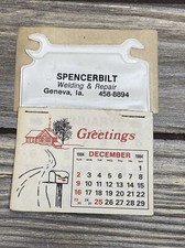 Vtg 1984-1985 Spencerbilt Welding Advertisement Calendar Adhesive Back 4x3” picture
