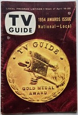 April 1954 TV Guide Gold Metal Awards picture