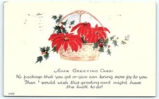 Postcard 1925 Poinsettia Christmas Postcard picture