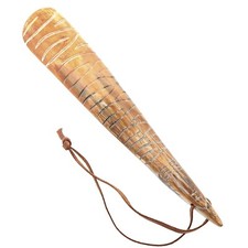 Shoe Horn Flat Spooner Boot Jacks Schlipp Medieval Genuine Leather Cord Natural picture