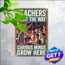 Teacher Appreciation Wise Quote Metal Tin Sign Vintage Decor Plaque 8x12 picture