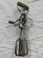 Vintage OEKCOO Manual Hand Held Mixer Beater Stainless Steel USA Kitchen Baking picture