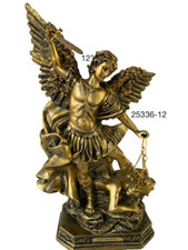 San Miguel Arcangel Bronce 13 Inch Resin Statue 25336-13 New  picture