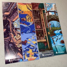 4 Thriftbooks Bookmarks Book Reading Cluemark Mystery Drama Sci-Fi Reader Fun picture