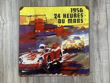 Le Mans 1956 24 Hour Racing Metal Sign Vintage Rusted French Garage Decor 12x12 picture