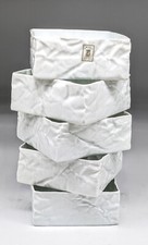 SET 5 Japanese Arita Hizen White Box Bowls Brutalist Stone picture