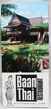 BAAN THAI RESTAURANT BANGKOK THAILAND ADVERTISING BROCHURE GUIDE 1960s VINTAGE picture
