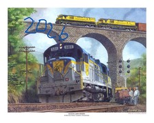 ALCOs Last Stand Train Print D&H and NYSW Peter Lerro Jr signed & numbered picture