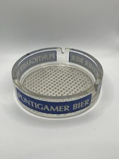 Rare Vintage Puntigamer Beir Ashtray Germany Beer Clear Large Heavy picture