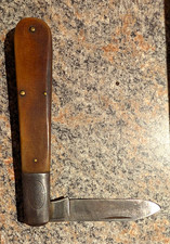Daddy Barlow Vintage 1-Blade Bone Handle  Bowers, Germany .  Blade Worn/Reshaped picture