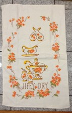 VINTAGE JIFFY DRY MID CENTURY KITCHEN TOWEL NEW OLD STOCK picture