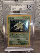 Pokémon 1999 Jungle Unlimited Scyther 10/64 Holo Error Graded BGS 8.5 No Symbol picture