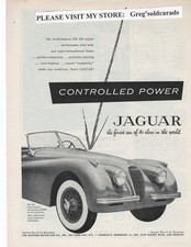 Original   1954 Jaguar XK 120 Roadster vintage print ad picture