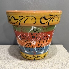 NWT Macetas Gonzalez Spain Terracotta Planter Pot Hand Painted 8