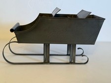 RARE VINTAGE MICHAEL BOONE WINTER TIN SLEIGH. MICHAEL BONNE MADE IT. RARE ITEM picture