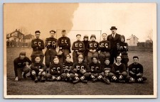 K61/ East Canton Ohio RPPC Postcard c1923 High School Football Team  235 picture