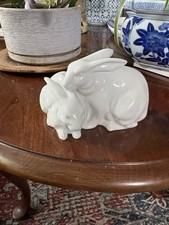 Vintage Gerold Porzellan porcelain bunny rabbits figurine. Produced West Germany picture