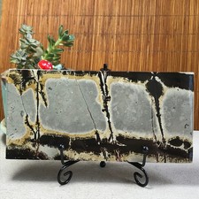 338g Natural Chinese painting stone crystal ornaments for home decoration A6440 picture