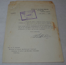 Hugh Shearer Jamaica Prime Minister SIGNED 1969 Rare Original Historical Letter picture