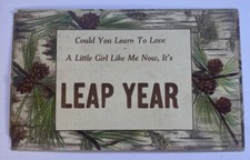 Vintage Postcard c1912 ~ It's Leap Year Could You Love a Girl Like me? ~ Ohio picture