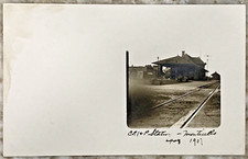 Chicago Rock Island & Pacific RR CRI & P Monticello 1907 RPPC Postcard 2862 picture
