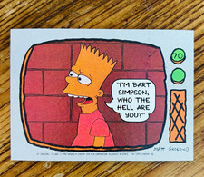 1990 Topps The Simpsons #70 Bart Simpson “Who the Hell Are You?” Vintage picture