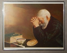 Vintage Grace Picture with Metal Frame {about 14 1/8