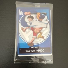 LA Dodgers 2026 One Piece Promo Cards Luffy Your Turn +1000 picture