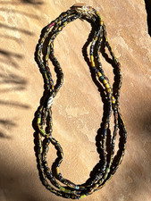 End Of The Day Trail Decorated Venetian Glass African Trade Beads / Lot of 3 picture