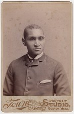 DAPPER AFRICAN AMERICAN GENTLEMAN : TOWNE : BOSTON : CABINET CARD : 1890's picture