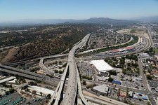 Photo:Los Angeles California 2012 Aerial View Downtown Freeway Interchange picture