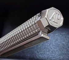 Audemars Piguet Ballpoint Pen Silver White Gold WG Plated Grid Pattern picture