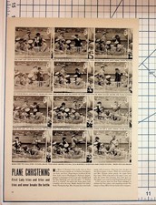 1940s First Lady Bess Truman Plane Christening Fails Magazine Page WWII Era picture